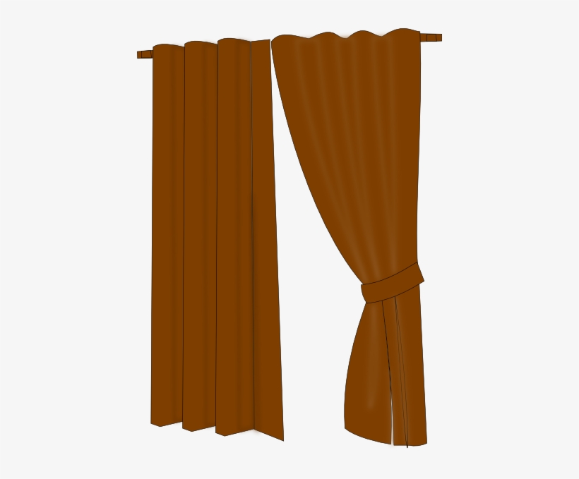 Brown Stage Curtains Png Graphic Freeuse - Home Curtains Clip Art, transparent png #1057271