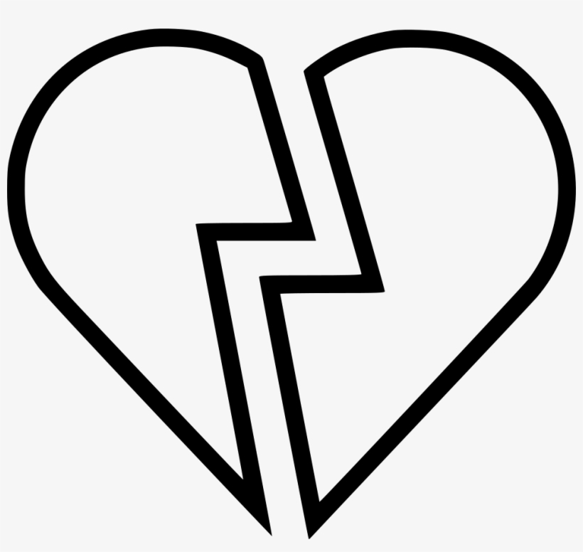 Broken Heart Over Video Gaming Comments - White Broken Heart Png, transparent png #1057295