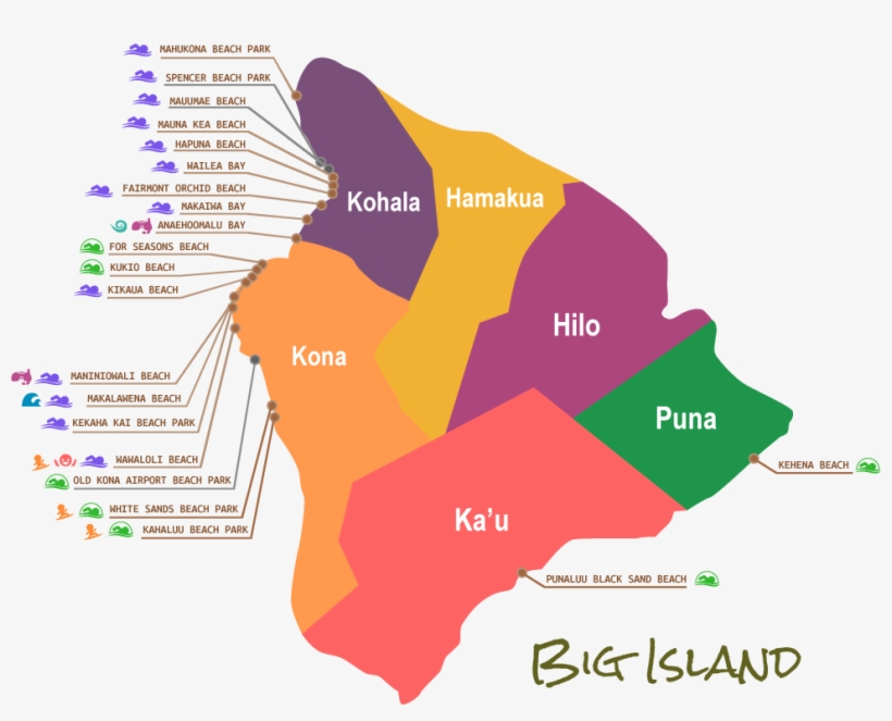 Kona Hawaii Maps, transparent png #1057525