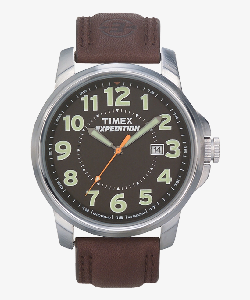 Expedition Metal Field 40mm Leather Strap Watch - Timex Men's Expedition Metal Field Watch, Brown Leather, transparent png #1057526