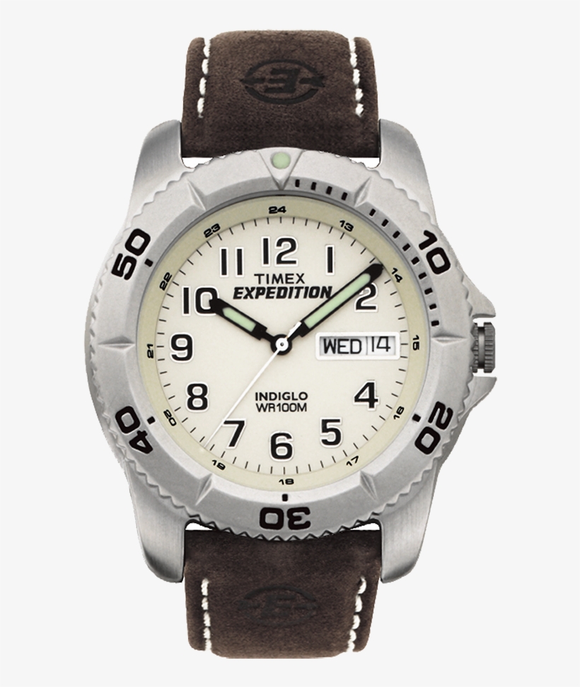 Expedition Traditional 40mm Leather Strap Watch - Timex T46681 Men's Watch, transparent png #1057698