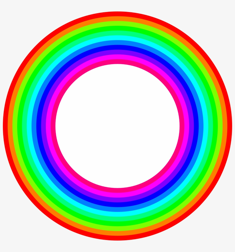 12 Color Rainbow Donut Clipart Png, transparent png #1057934