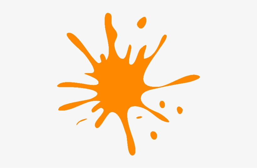 Paintball Png Hd - Orange Paint Splatter Clipart, transparent png #1058205