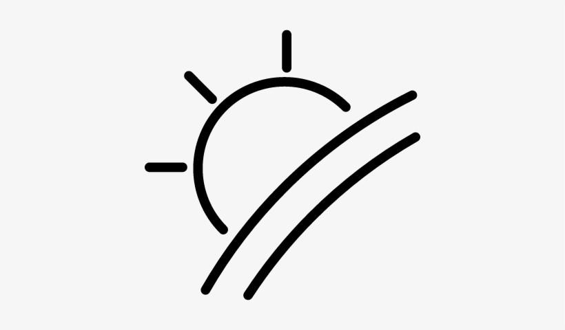 Sunny Day Weather Symbol With Rainbow Vector - Hidden Dangers To Your Skin In Sun, transparent png #1058282