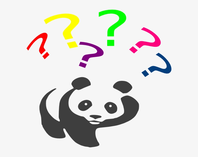 Rainbow Questioning Panda At Vector - Questioning Clipart, transparent png #1058708