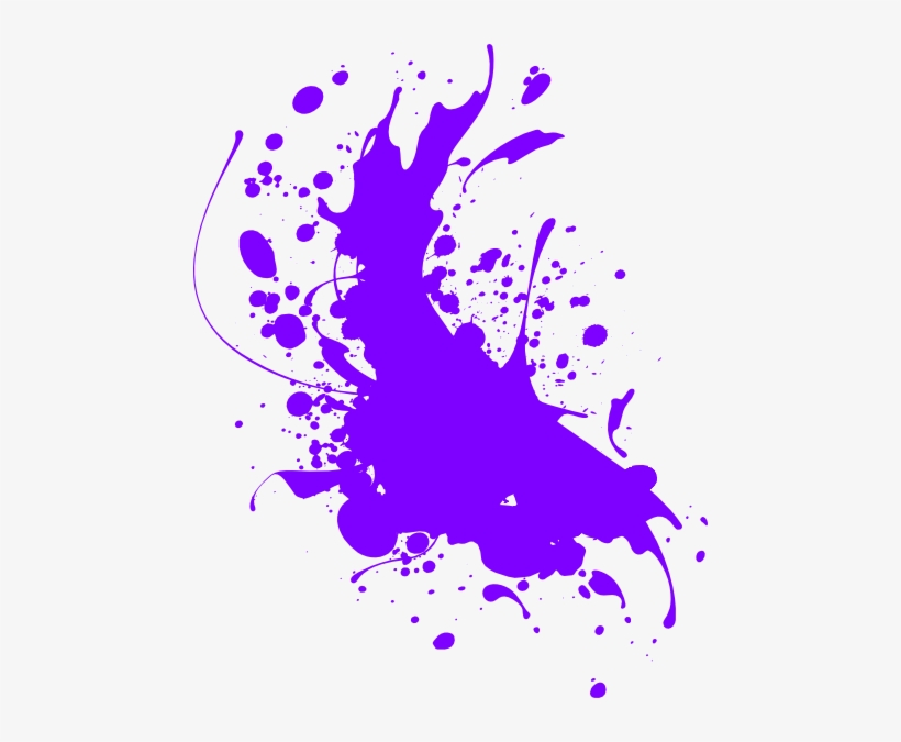 Violet Clipart Splash - Splatter Clip Art, transparent png #1058732