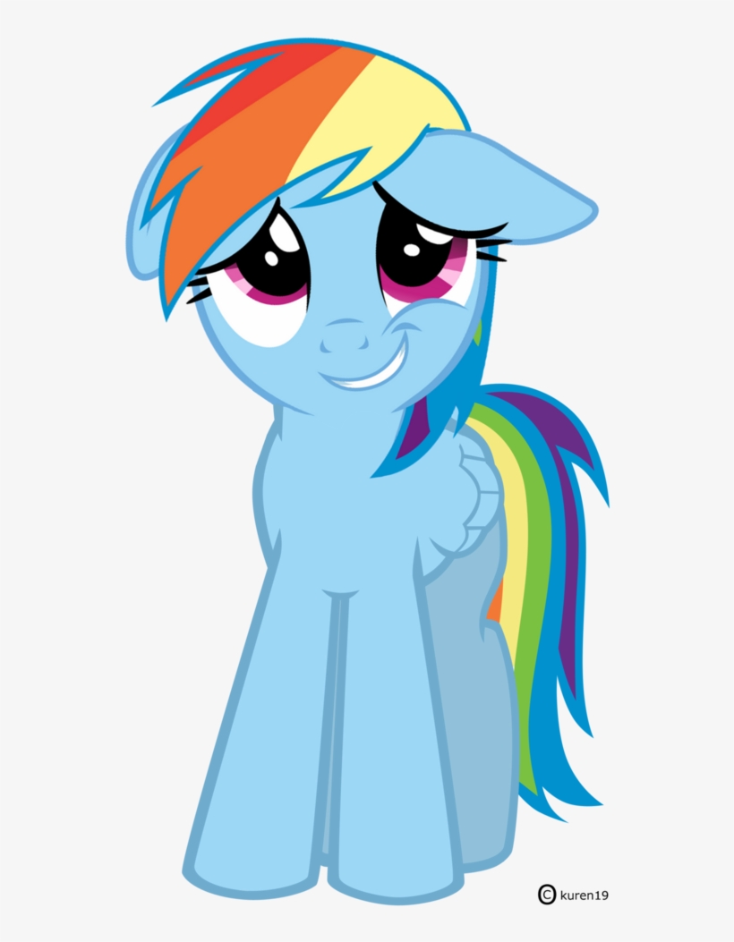 Kuren247, Embarrassed, Rainbow Dash, Safe, Simple Background, - Rainbow Dash, transparent png #1058838