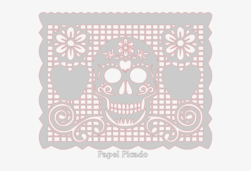 Papel Picado Design - Papel Picado Dia De Muertos Moldes, transparent png #1058963