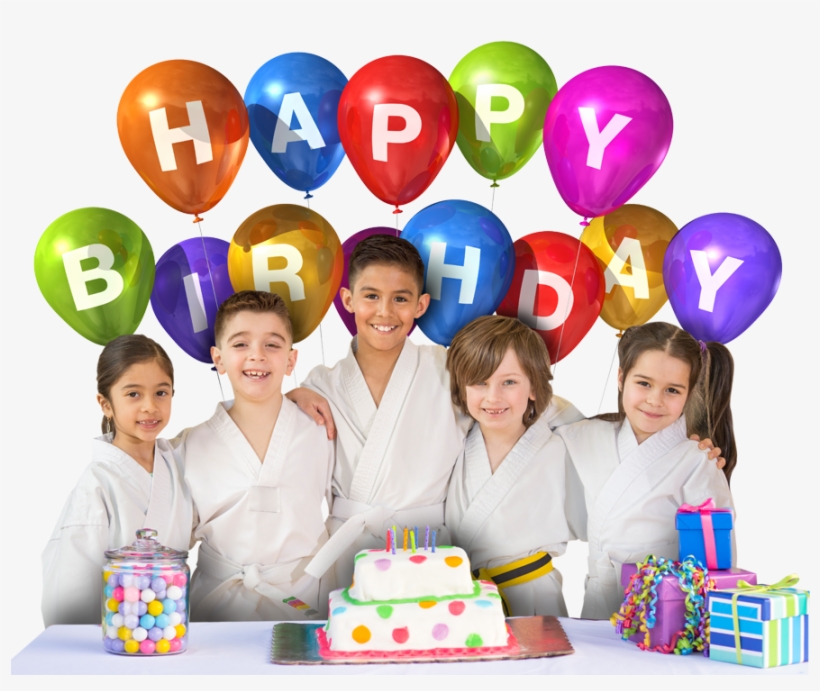 Kids At A Birthday Party With Balloons - Happy Birthday Work Colleague, transparent png #1059631