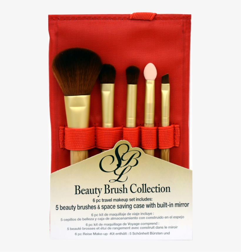 Silver Brush Beauty Brush Set Of 5 Brushes In Red Travel - Silver Brush Silver Beauty Brush Sets, Pack, transparent png #1059719