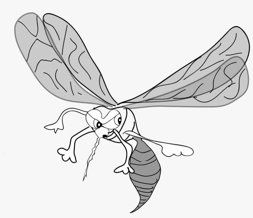 Computer Icons Drawing Marsh Mosquitoes Download Line - Mosquito Drawing, transparent png #1060003