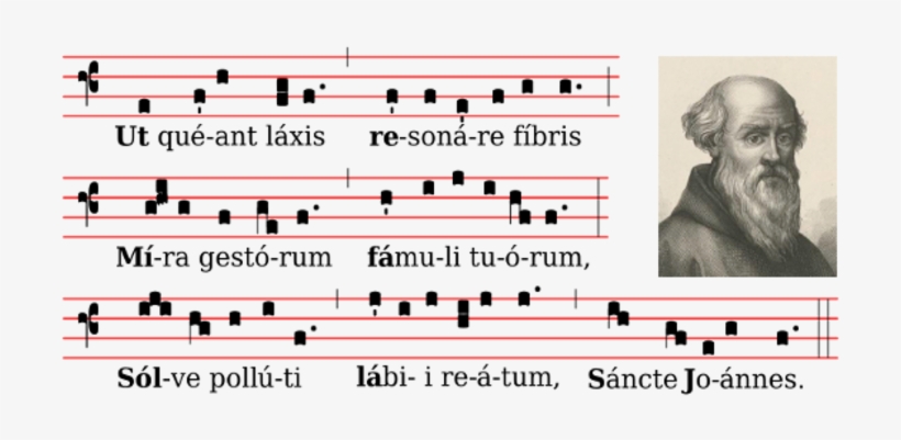 Monje Benedictino Natural De Toscana, Está Considerado - Guido D Arezzo Notation, transparent png #1060107