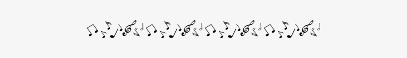 Vinilo De Cenefa De Notas Musicales - Tira De Notas Musicales, transparent png #1060273
