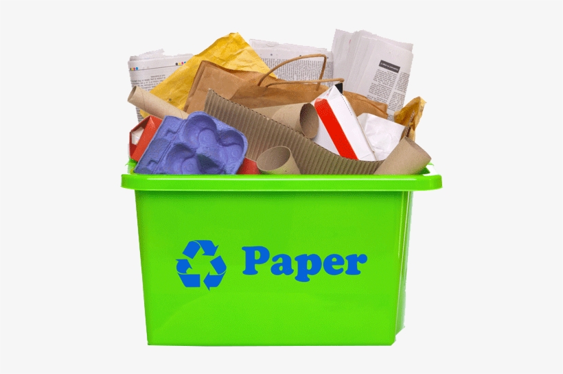 Paper In Recycling Bin - 5 Thing That Can Be Recycled, transparent png #1060384