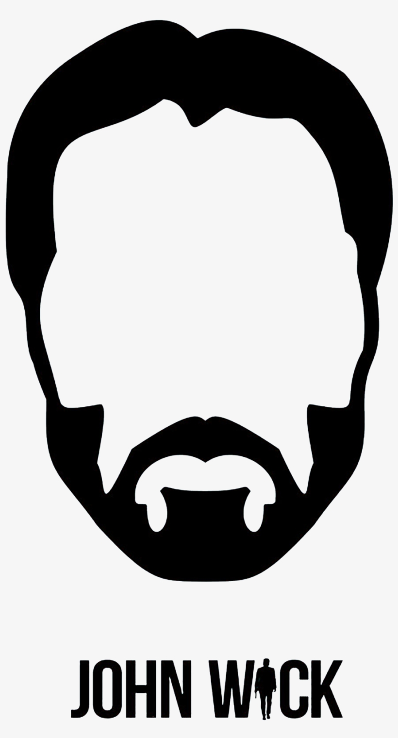 John Wick Movie T-shirt Face - John Wick Minimalist Poster, transparent png #1060453