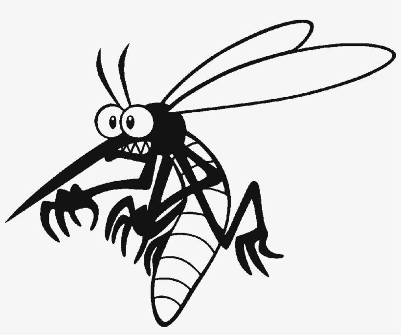 Banner Transparent Stickers Moustique Art Stick Wall - Cartoon Mosquitoes, transparent png #1061459