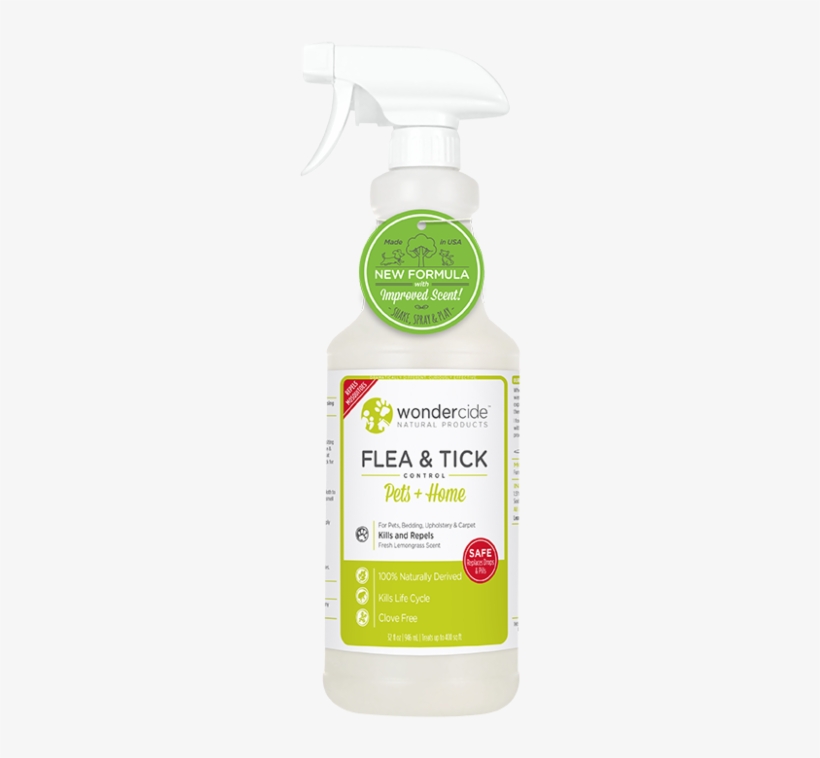 Lemongrass Natural Flea & Tick Control For Pets Home - Wondercide - Natural Flea & Tick Spray-cedar, transparent png #1061617