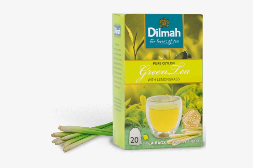 Pure Ceylon Green Tea With Lemongrass - Dilmah Green Tea Lemongrass, transparent png #1061933