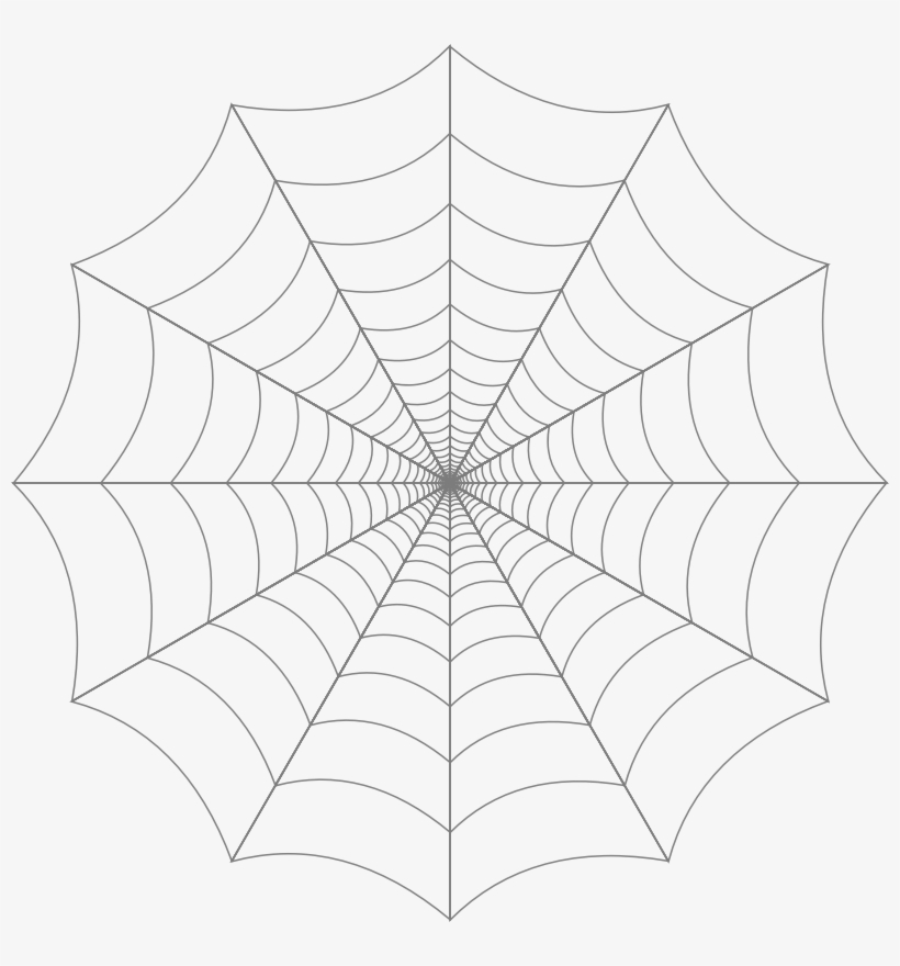 Halloween Spider Web Clipart Black And White Techflourish - Spider Web Clipart White, transparent png #1063893