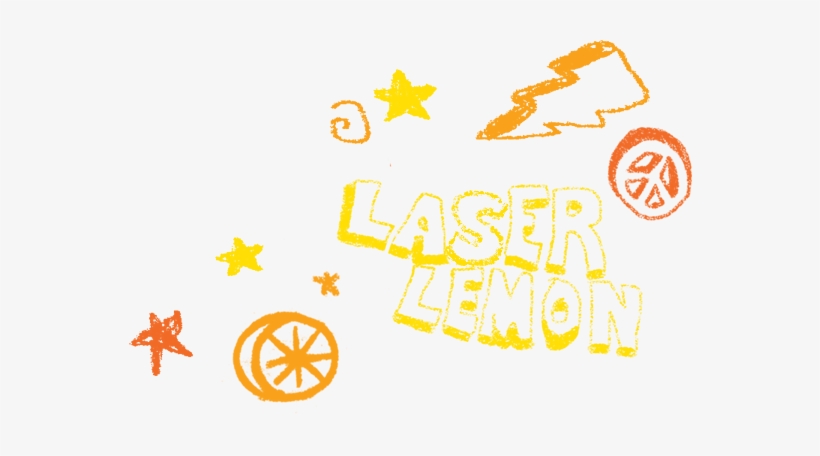 Lazer Lemon And Doodles Drawn In Yellow Crayon - Drawing, transparent png #1064335
