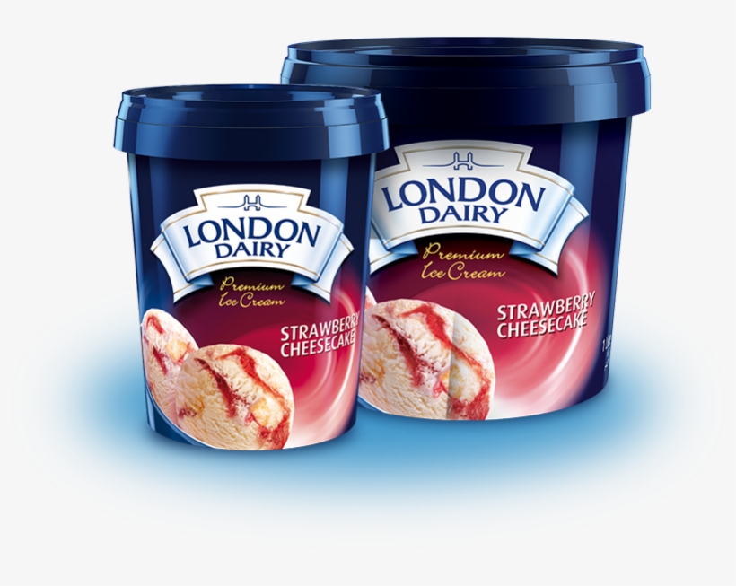 Strawberry Cheesecake - London Dairy Ice Cream Vanilla, transparent png #1064469