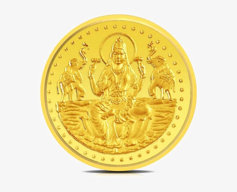 Lakshmi Gold Coin Png Pic - Gold Coin, transparent png #1064694