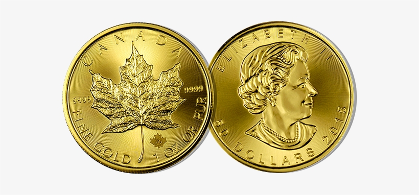 Canadian Gold Maple Leaf - Maple Leaf Gold Coin Transparent Png, transparent png #1064720