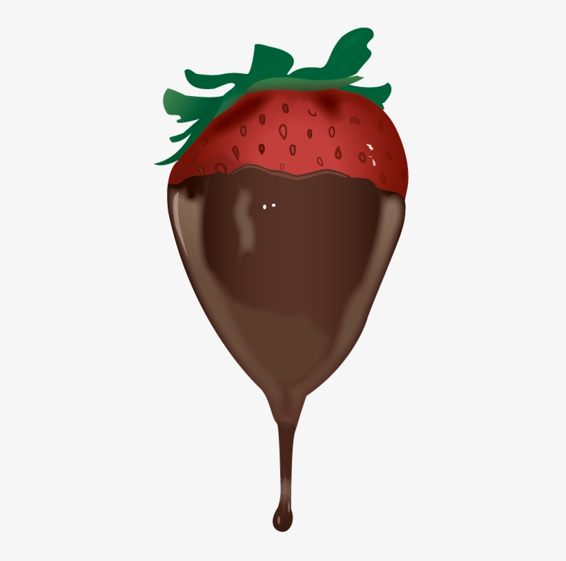 Strawberry & Chocolate Sticker - Chocolate Strawberies Png, transparent png #1064931