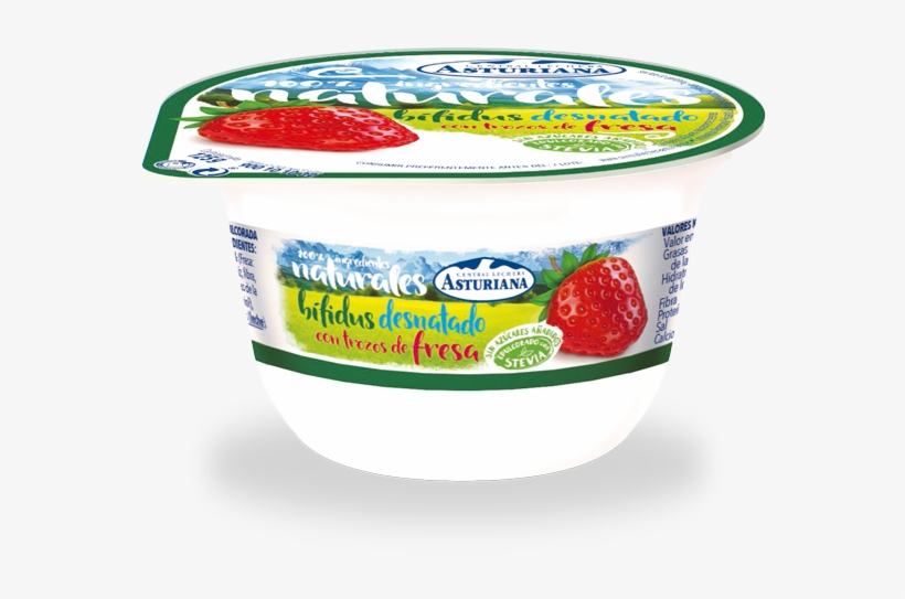 Bífidus Desnatado Con Fresa - Central Lechera Asturiana, transparent png #1065299