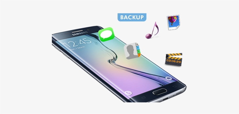 Backup Samsung Galaxy - Samsung Galaxy S6 Edge 4g Lte (32gb, Black), transparent png #1065343