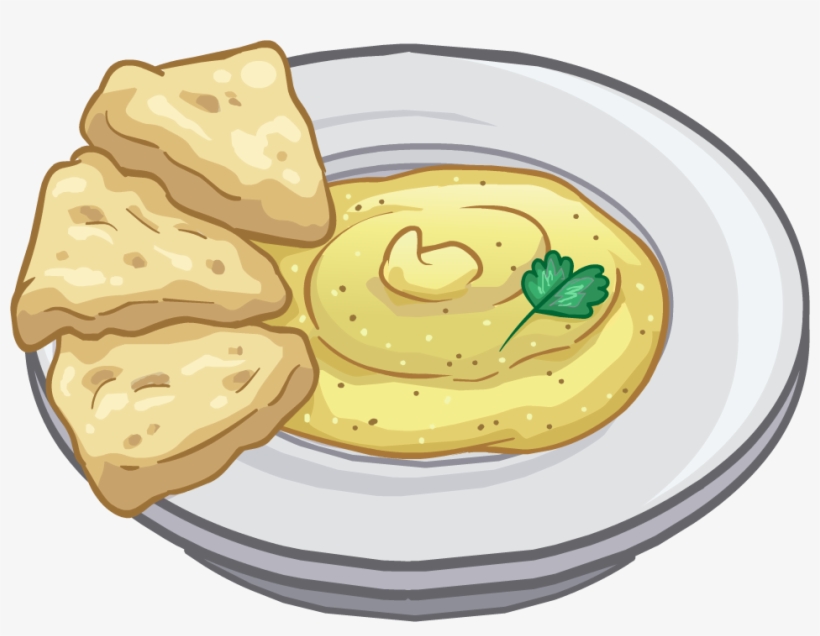 Hummus And Pita Puffle Food - Club Penguin Comida, transparent png #1065752