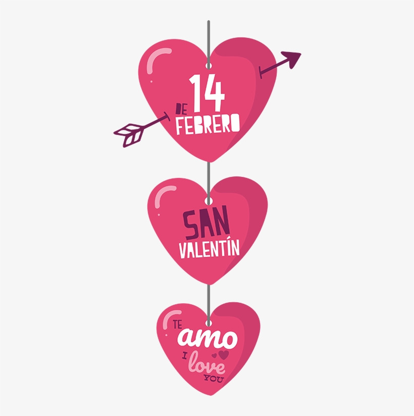 Decoración San Valentín Corazones - Decoracion San Valentin Png, transparent png #1065866