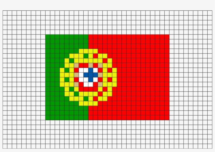 Flag Of Portugal Pixel Art From Brikbook - Pixel Art Portugal, transparent png #1065986