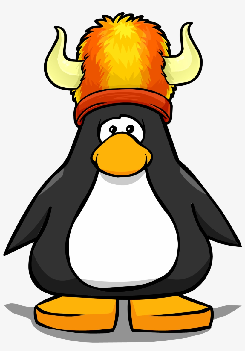 Fuzzy Viking Hat Player Card - Penguin With A Horn, transparent png #1066029