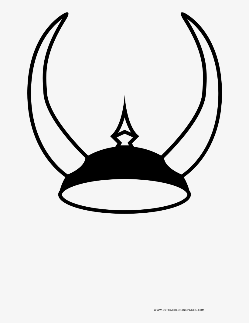 Viking Hat Coloring Page - Drawing, transparent png #1066105