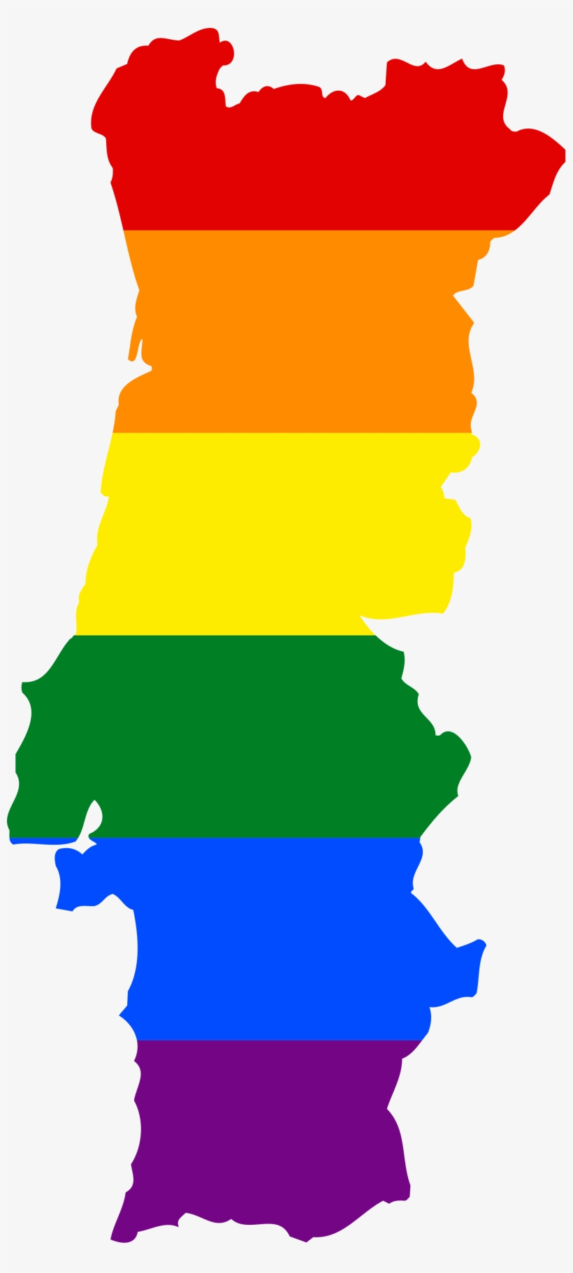 Lgbt Flag Map Of Portugal - Portugal Flag Map, transparent png #1066271