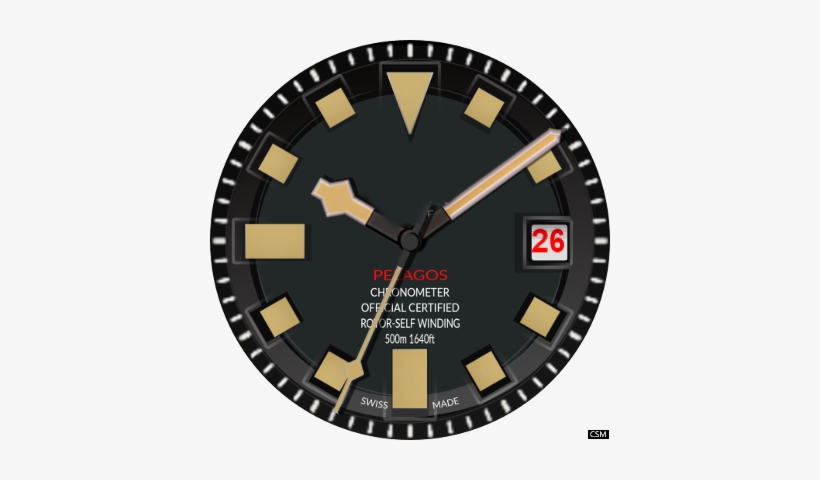 Watch Face Png - Black Watch Dial Png, transparent png #1066665