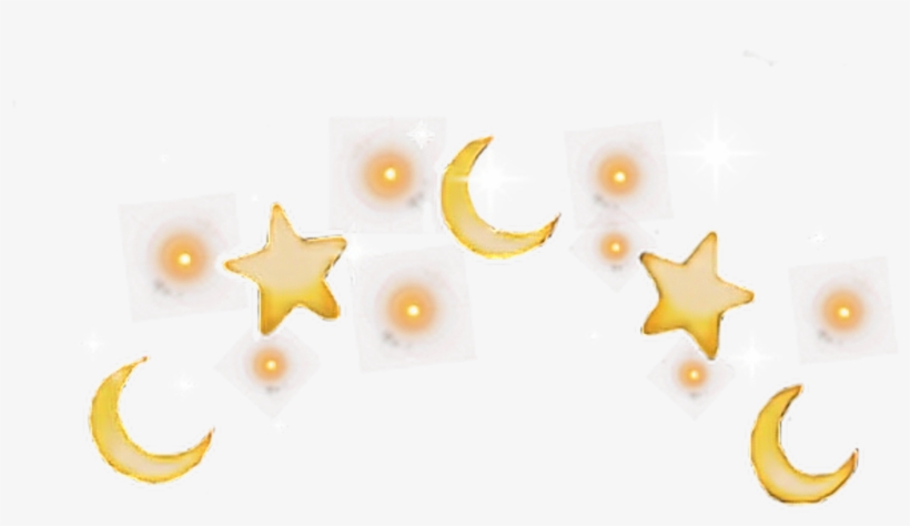 Moon Stars Star Crown Aesthetic Splash Tumblr Yellow - Star, transparent png #1066851