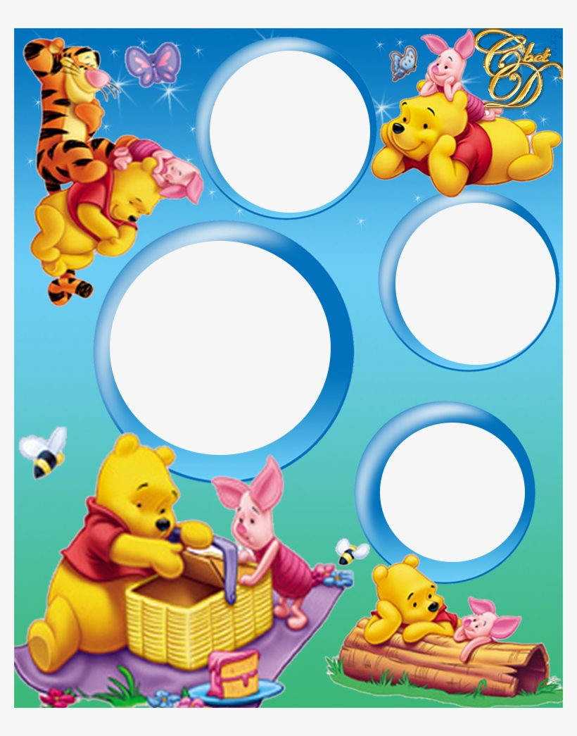 Photo Craft, Disney Scrapbook, Winnie The Pooh Friends, - Marcos Para Caritas De Bebes, transparent png #1066857