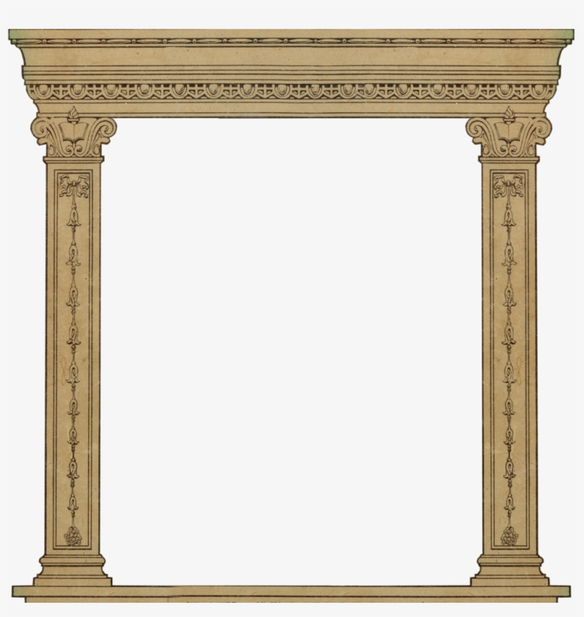 Column Clipart Roman Arch - Vintage Frame Door Png, transparent png #1067208