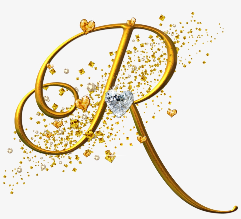 Alfabeto Dorado Con Corazones, transparent png #1067375
