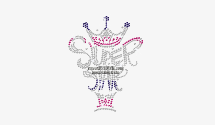 Super Star Crown Hotfix Rhinestone Design Motif - Illustration, transparent png #1067419
