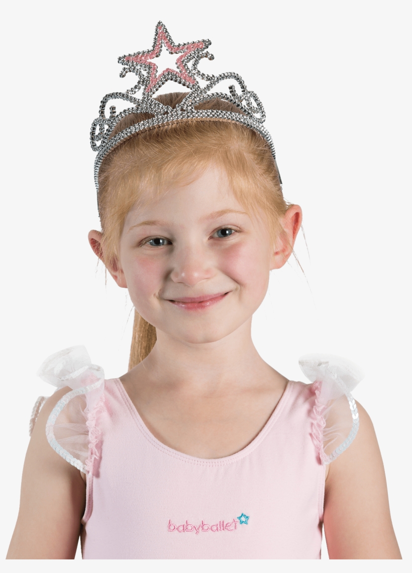 Sparkly Pink Star Tiara Hair Accessory For Little Girls - Dress, transparent png #1067783