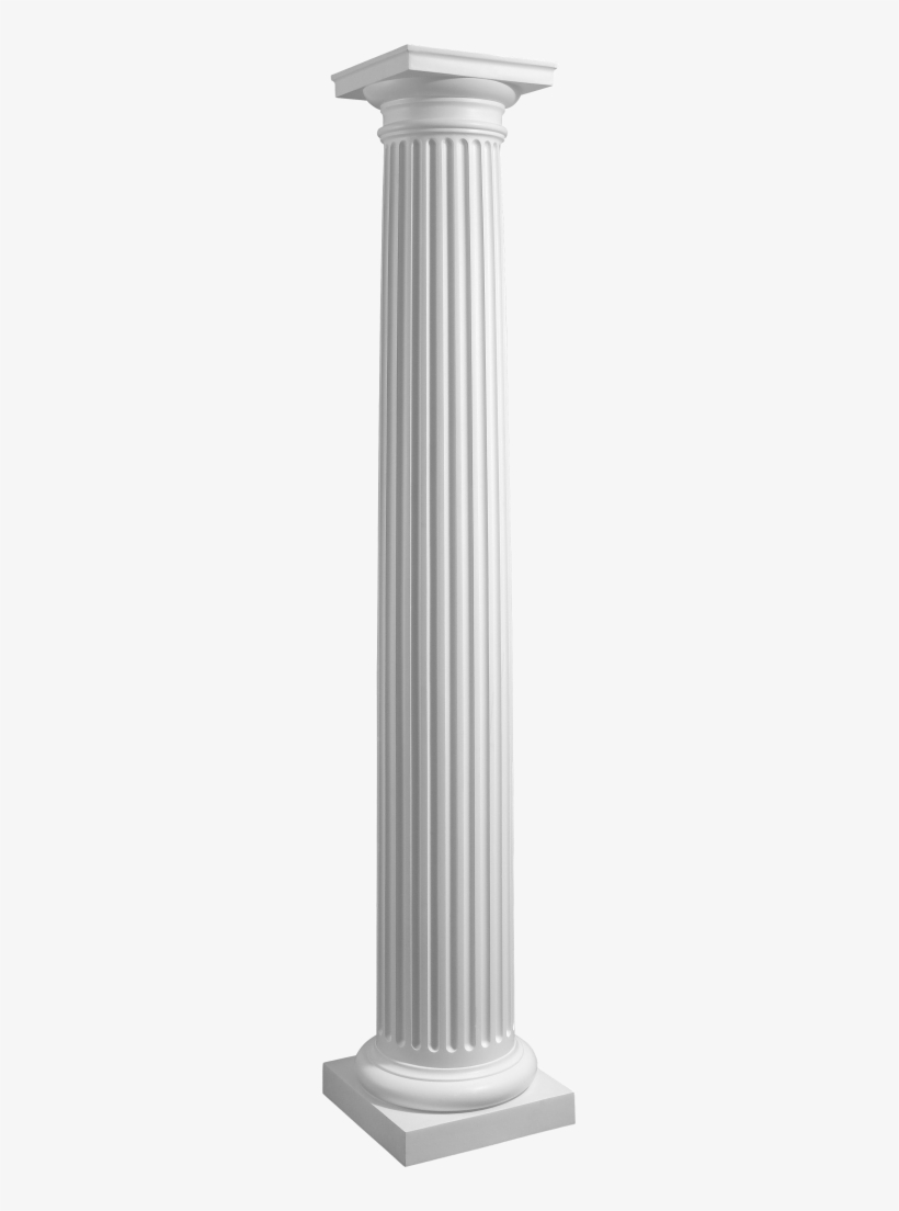 Tapered Round Fluted Column - Colonne Grecque Png, transparent png #1068018