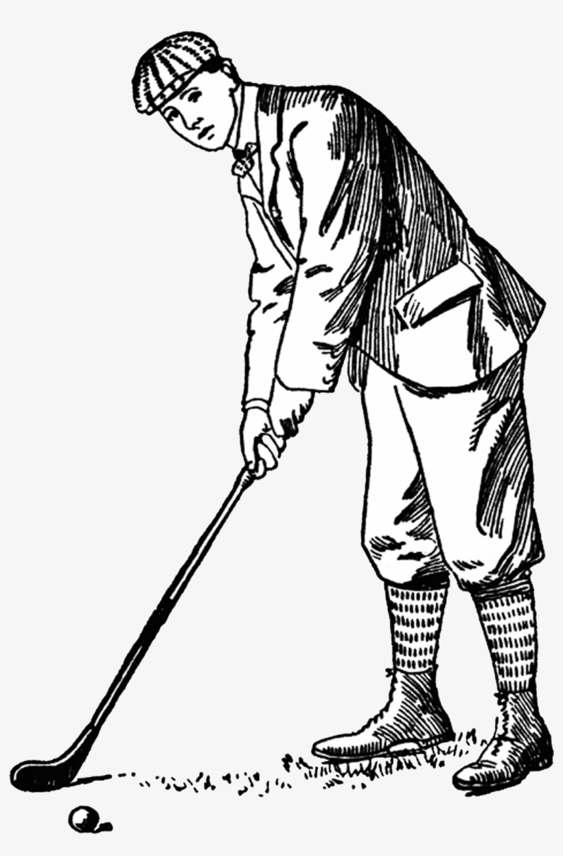 Being Hit By Golf Balls Really Hurts - Vintage Golf Clip Art, transparent png #1068219