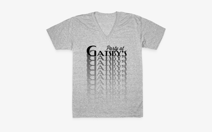 Party At Gatsby's V-neck Tee Shirt - Pasta Puns, transparent png #1068265