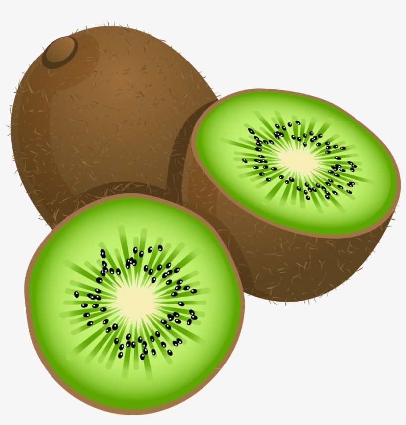 Large Kiwi Frut Png Fruit And Vegetables - Kiwi Clipart, transparent png #1068531
