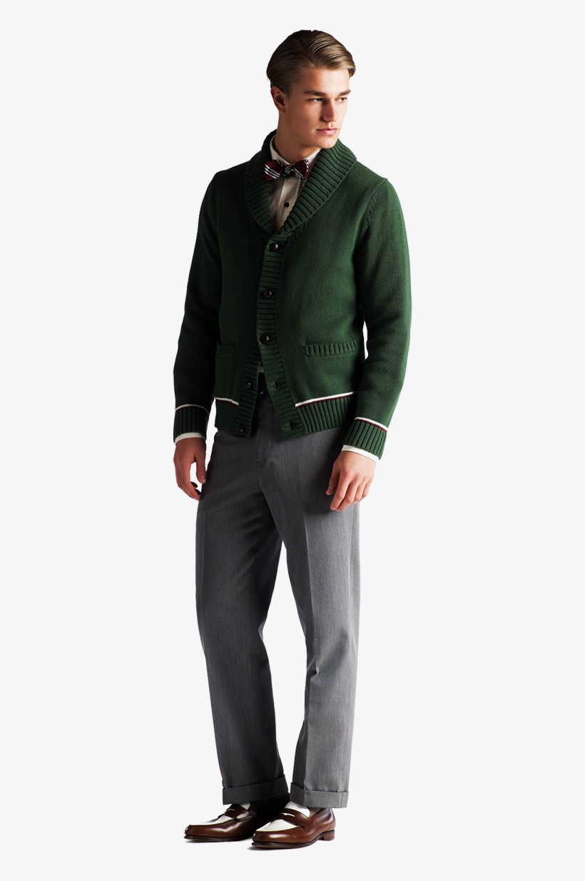 Great Gatsby Shawl Neck Cardigan By Brooks Brothers - Brooks Brothers, transparent png #1068616