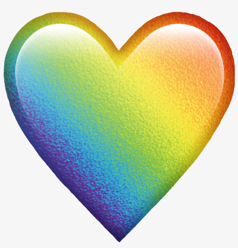 Rainbow Colorful Colors Emoji Heart Emojiheart Freetoed - Heart Any Color Emoji, transparent png #1069126