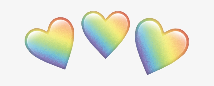 Heart Crown Rainbow Love Cute Halo Freetoedit - Cute Heart Crown Png, transparent png #1069212